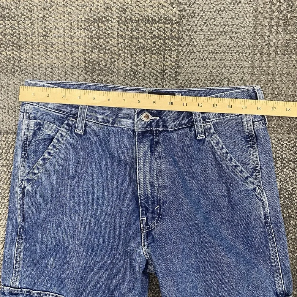 Levis Silvertab Jeans Mens 32x34 Blue Low Loose Baggy Wide Denim Pants